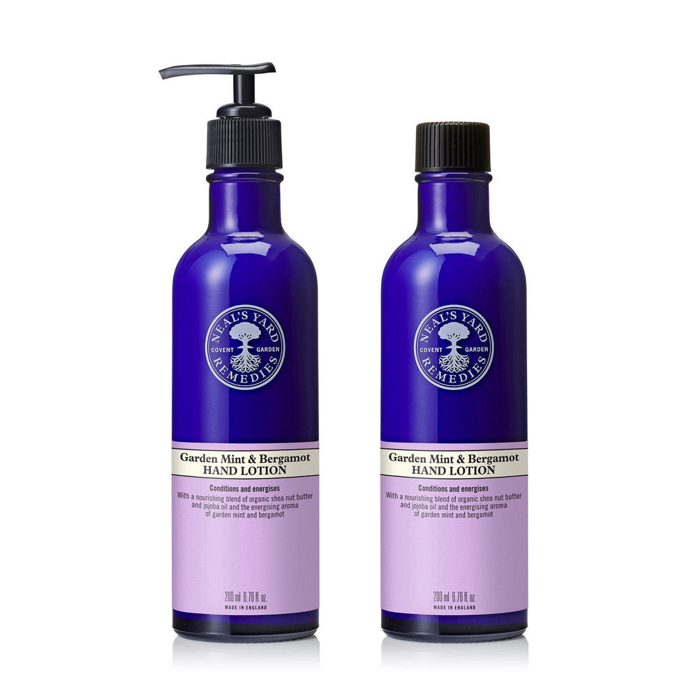 Neal's Yard Remedies Bundles Garden Mint & Bergamot Hand Lotion 200ml Reduce & Reuse Duo