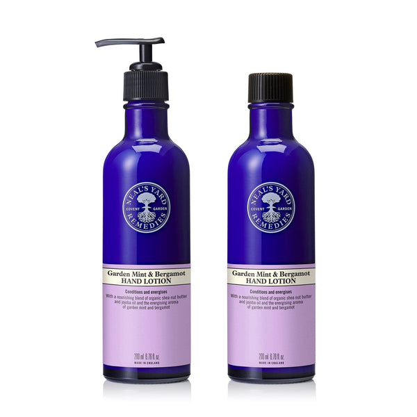 Neal's Yard Remedies Bundles Garden Mint & Bergamot Hand Lotion 200ml Reduce & Reuse Duo