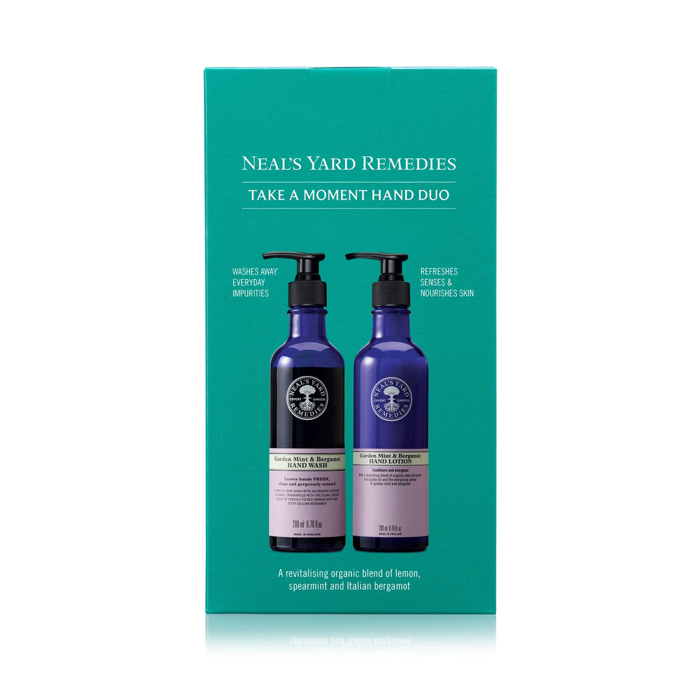 Neal's Yard Remedies Christmas Gifts Take A Moment Hand Duo | Garden Mint & Bergamot