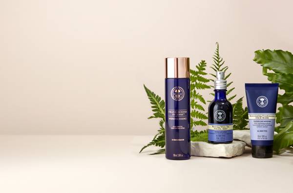 Picture of a selection of hydrating skincare products by Neal's Yard Remedies