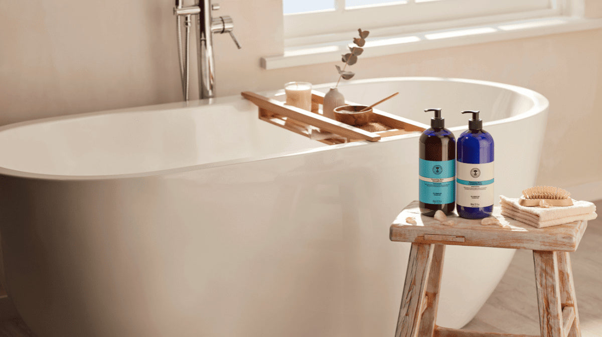 Neal's Yard Remedies refills by a bath