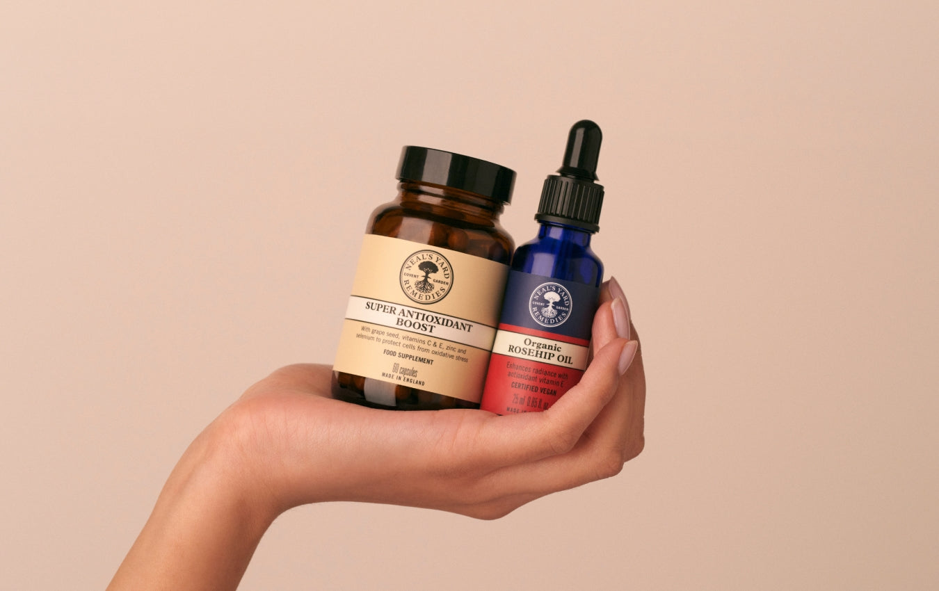 Organic Rosehip Oil + Super Antioxidant Boost Supplement