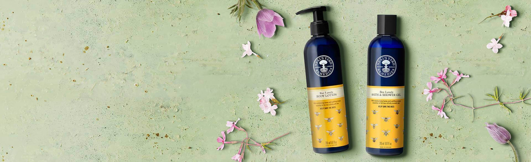Picture of two Bee Lovely body care products by Neal's Yard Remedies