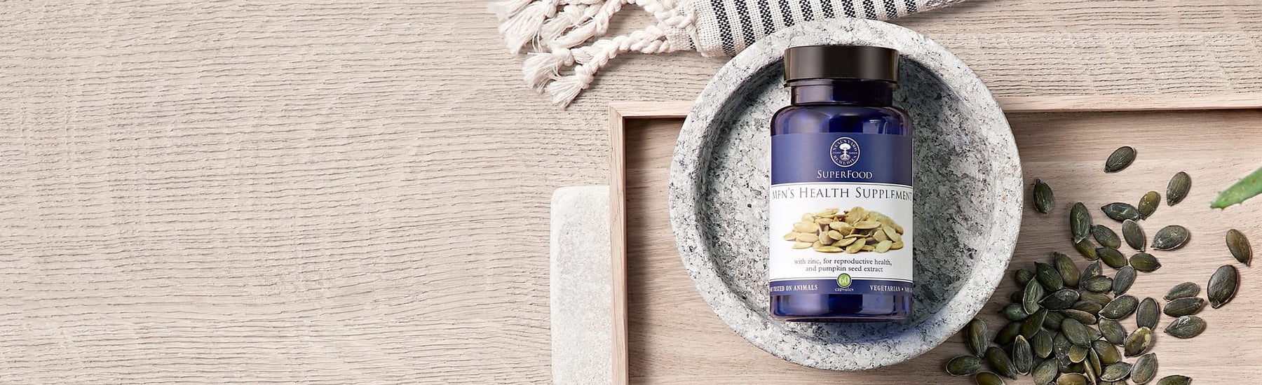 Picture of a supplement aim to support Men's health by Neal's Yard Remedies