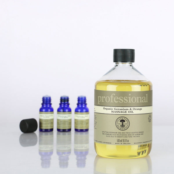 Neal's Yard Remedies Aromatherapy Professional Range Organic Geranium & Orange Massage Oil 500ml