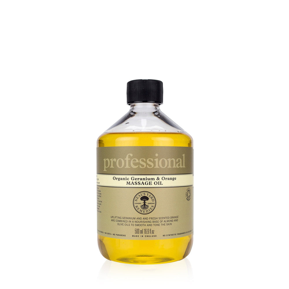 Neal's Yard Remedies Aromatherapy Professional Range Organic Geranium & Orange Massage Oil 500ml