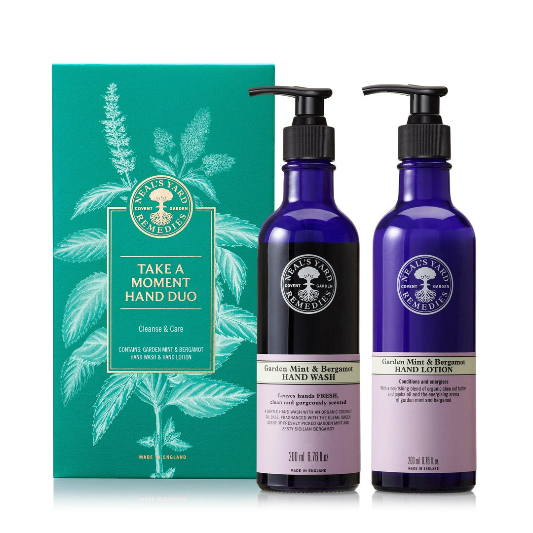Neal's Yard Remedies Christmas Gifts Take A Moment Hand Duo | Garden Mint & Bergamot