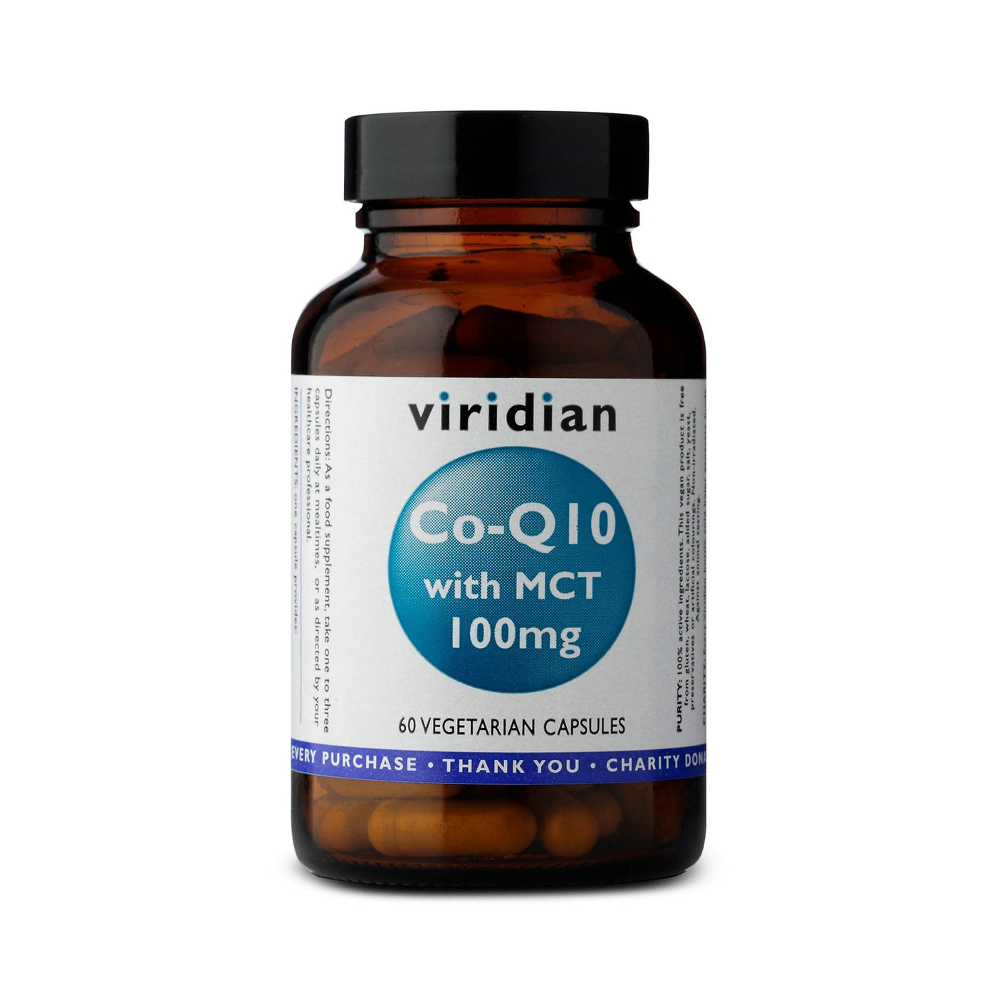 Neal's Yard Remedies Viridian Co-Enzyme Q10 100mg with MCT Veg Caps - 60 Capsules