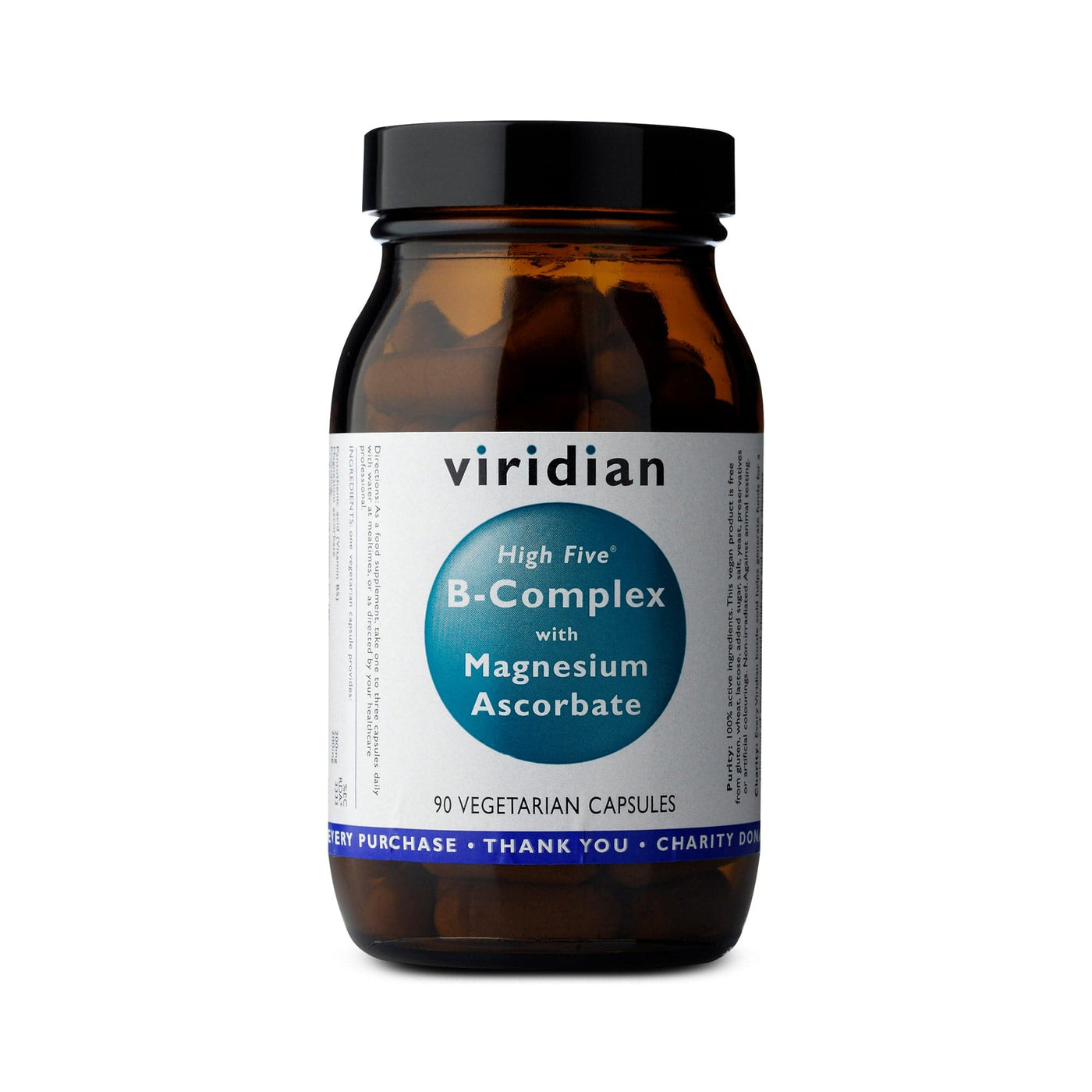 Neal's Yard Remedies Viridian High Five B-Complex Mag Ascorbate Veg Caps - 90 Capsules