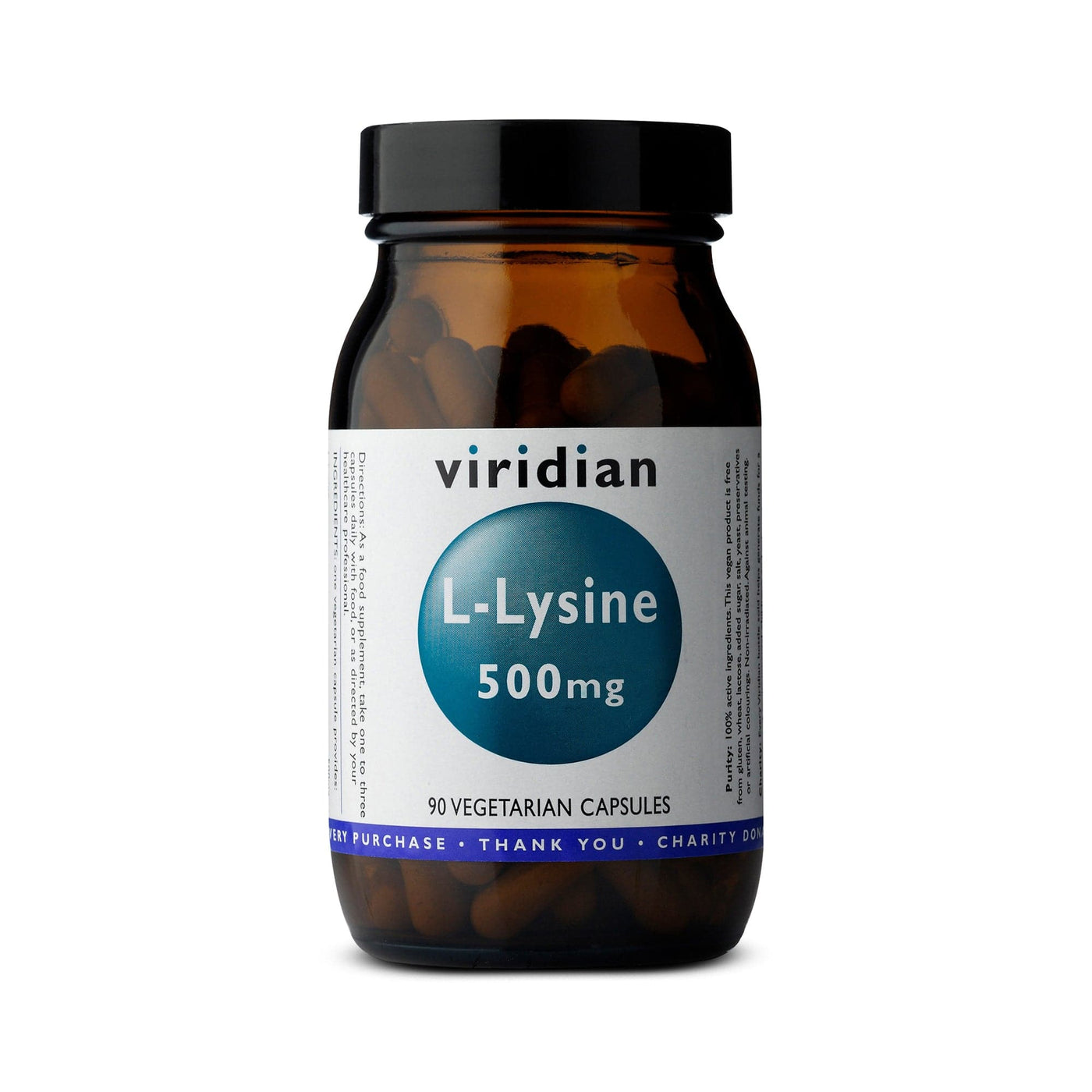 Neal's Yard Remedies Viridian L-Lysine 500mg Veg Caps - 90 Capsules